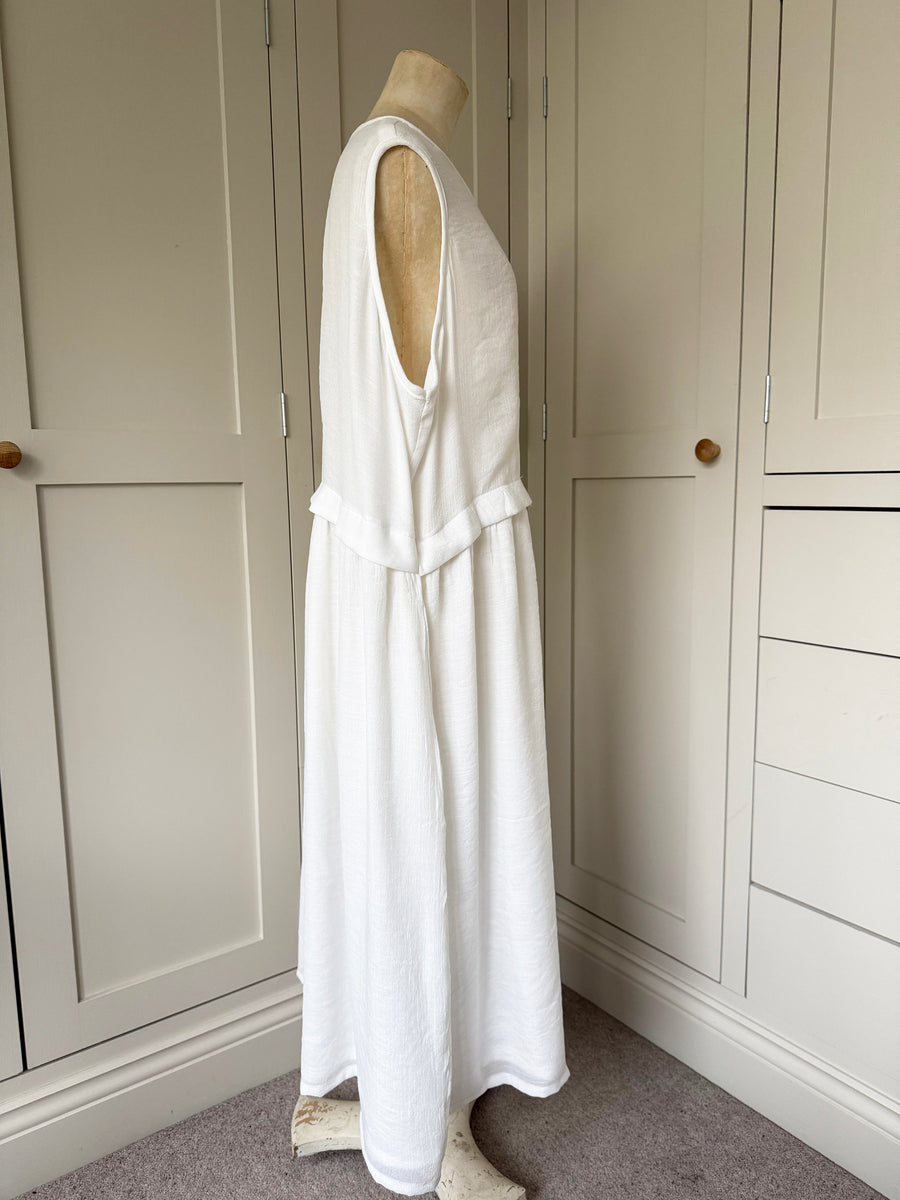 BAMBOO & COTTON AMY DRESS | OFF WHITE | M|L