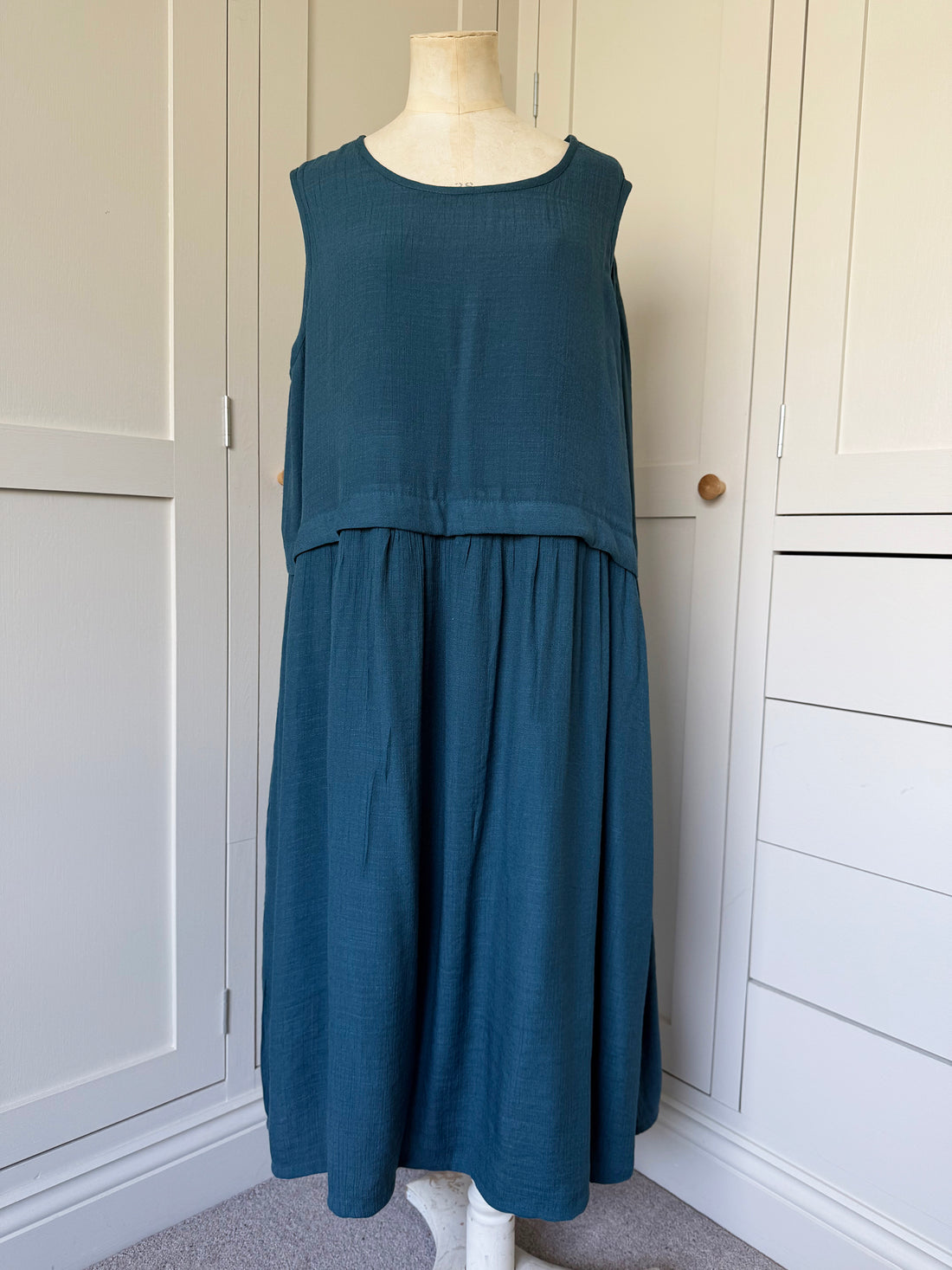 BAMBOO & COTTON AMY DRESS | SEAGREEN | M|L