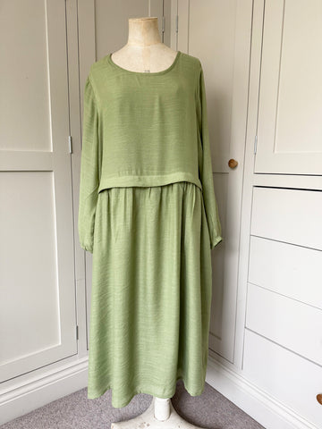 BAMBOO & COTTON ARLEE DRESS | AVOCADO | S|M