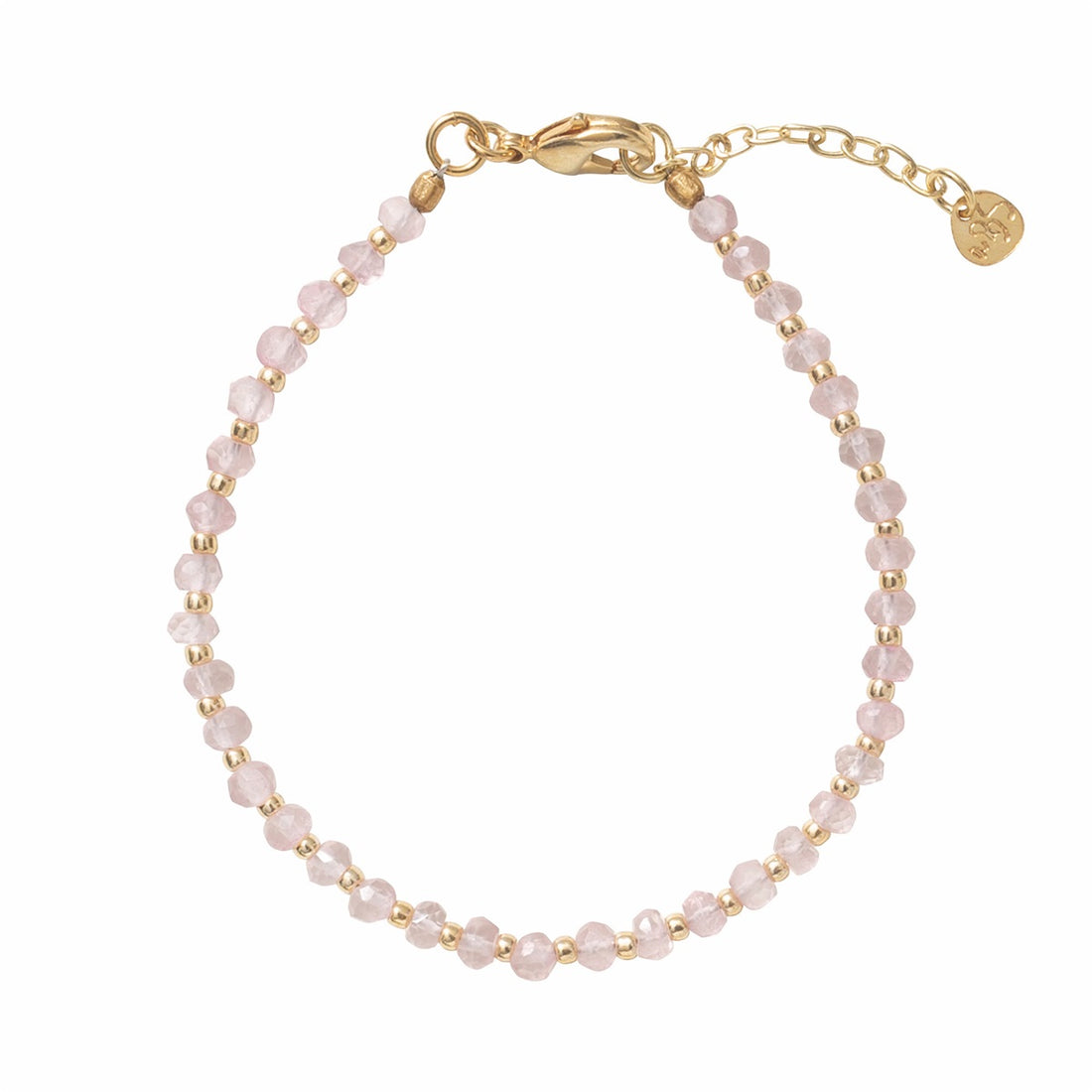 ENERGY ROSE QUARTZ GOLD BRACELET