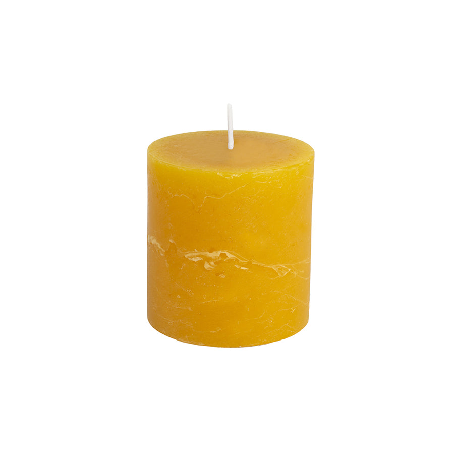 RUSTIC PILLAR CANDLE | OCHRE