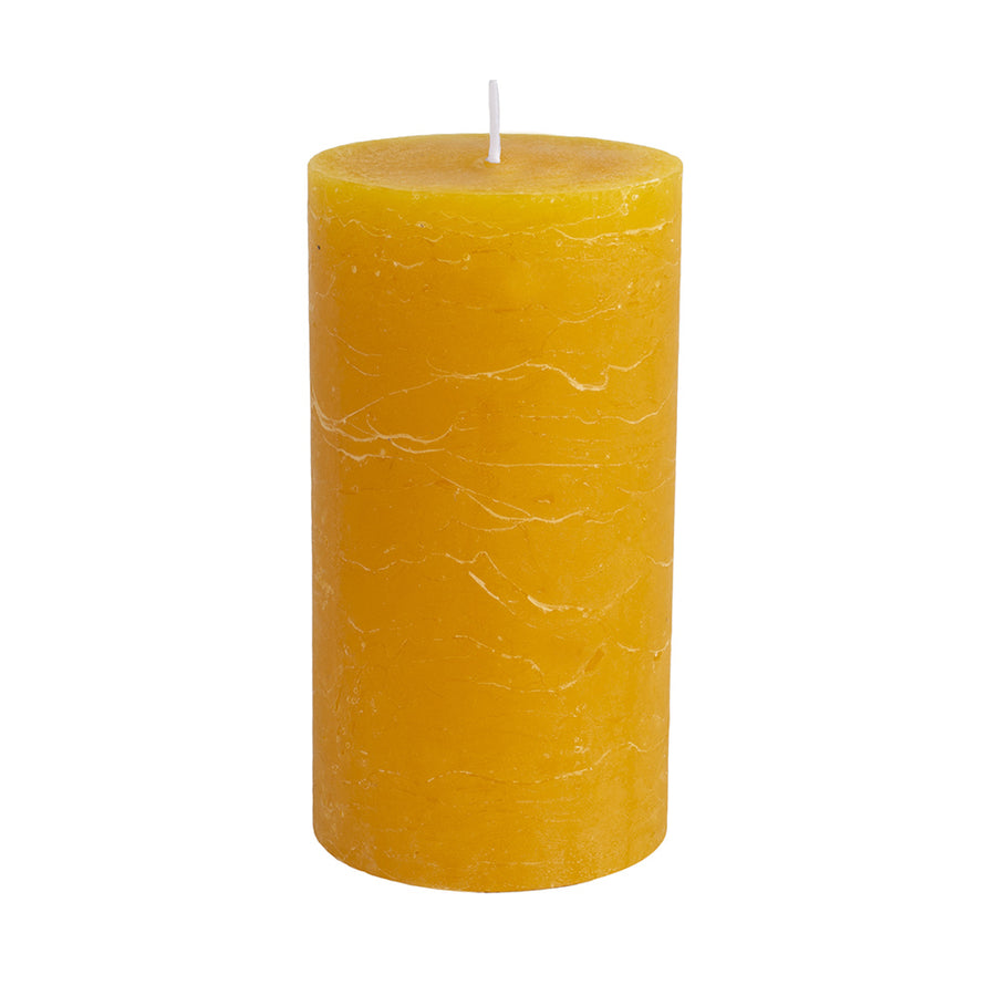 RUSTIC PILLAR CANDLE | OCHRE