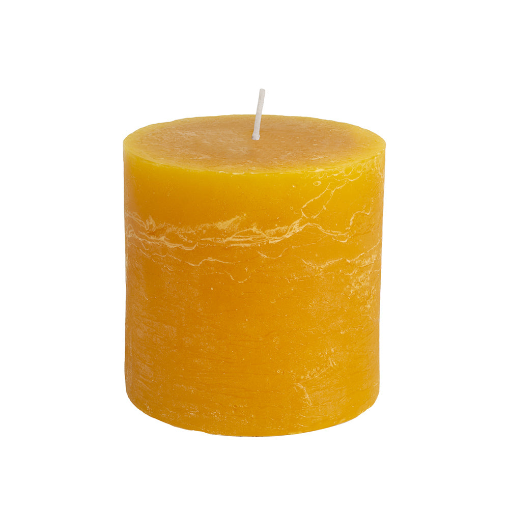 RUSTIC PILLAR CANDLE | OCHRE