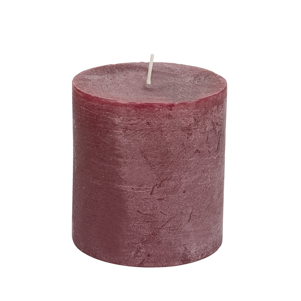 RUSTIC PILLAR CANDLE | PLUM