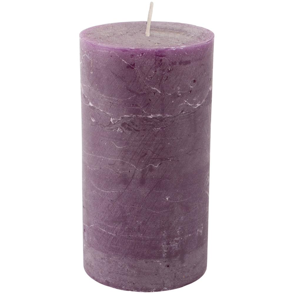 RUSTIC PILLAR CANDLE | AMETHYST