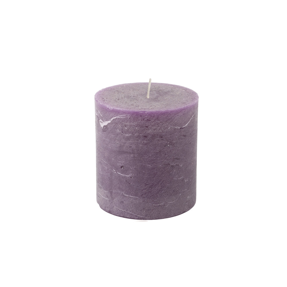 RUSTIC PILLAR CANDLE | AMETHYST