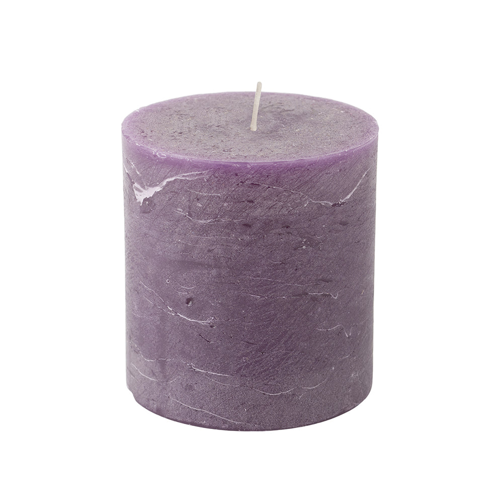 RUSTIC PILLAR CANDLE | AMETHYST