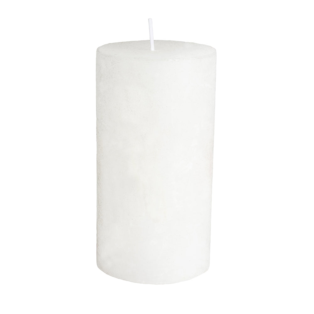 RUSTIC PILLAR CANDLE | WHITE