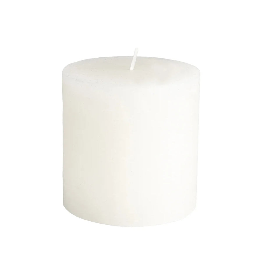 RUSTIC PILLAR CANDLE | WHITE