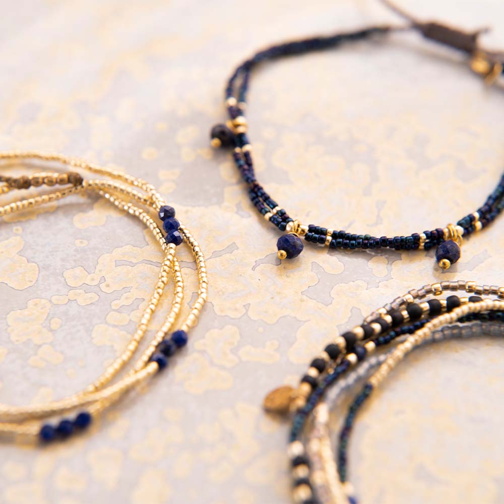 HONOR LAPIS LAZULI GOLD BRACELET