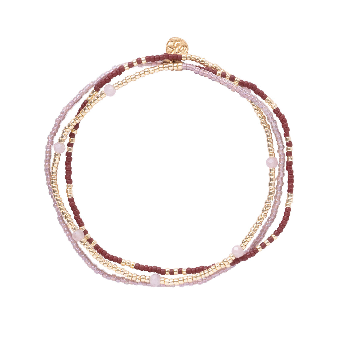 WELCOME ROSE QUARTZ GOLD BRACELET