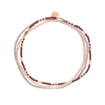 WELCOME ROSE QUARTZ GOLD BRACELET