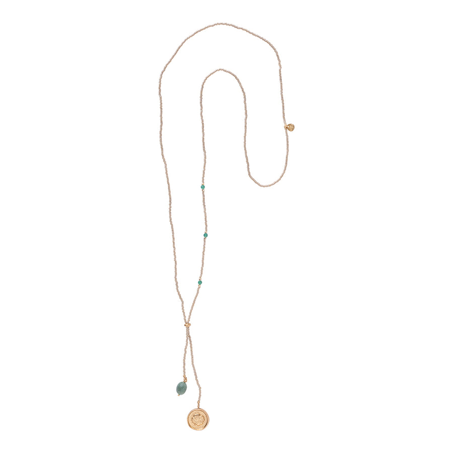 PURPOSE AVENTURINE GOLD NECKLACE