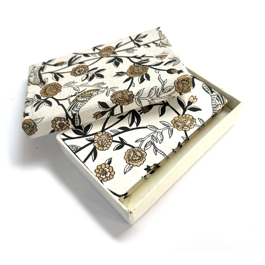 STATIONERY BOX WITH 10 CARDS & ENVELOPES | BLACK CUCKOO