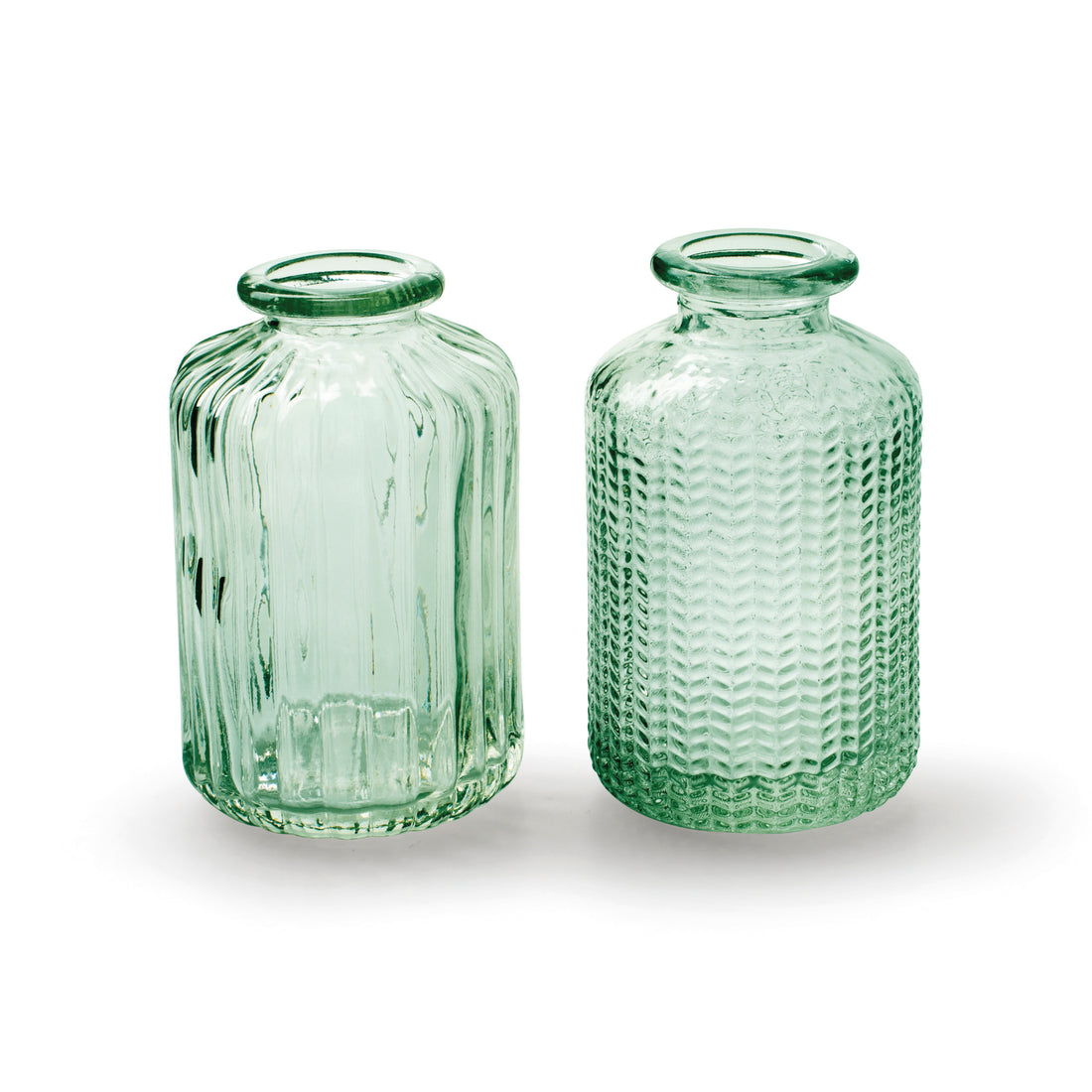 SPRING GREEN GLASS BOTTLE JAZZ VASE | 2 DESIGNS