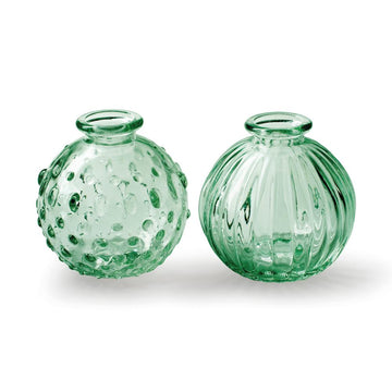 SPRING GREEN GLASS BOTTLE JIVE VASE | 2 DESIGNS