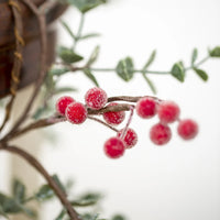 FROSTED WINTER RED BERRY GARLAND
