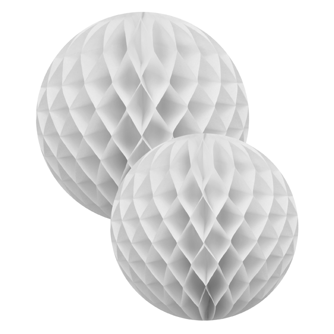 WHITE PAPER HONEYCOMB BALLS | SET 2