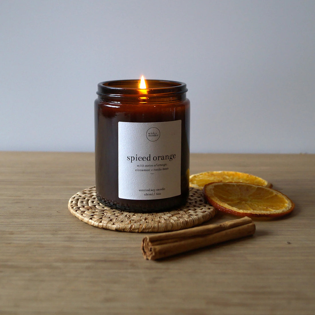 WICK + WONDER SPICED ORANGE CANDLE