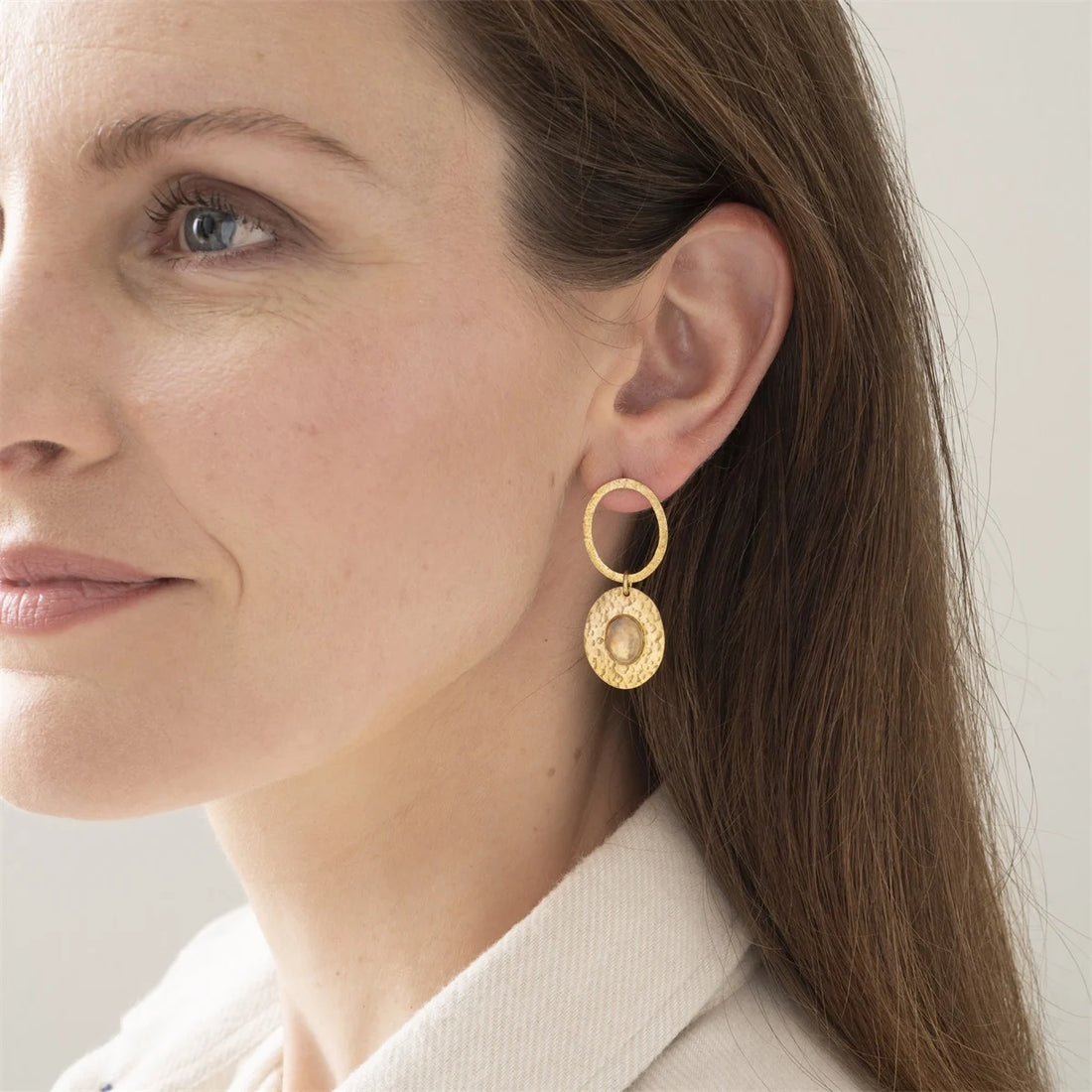 THANKFUL CITRINE GOLD EARRINGS