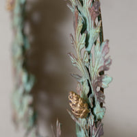 METAL OAK LEAF & CONE WREATH