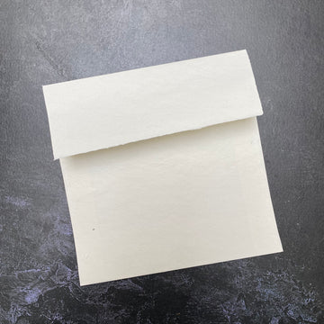 LARGE WHITE HANDMADE PAPER SQUARE ENVELOPE | PACK 20