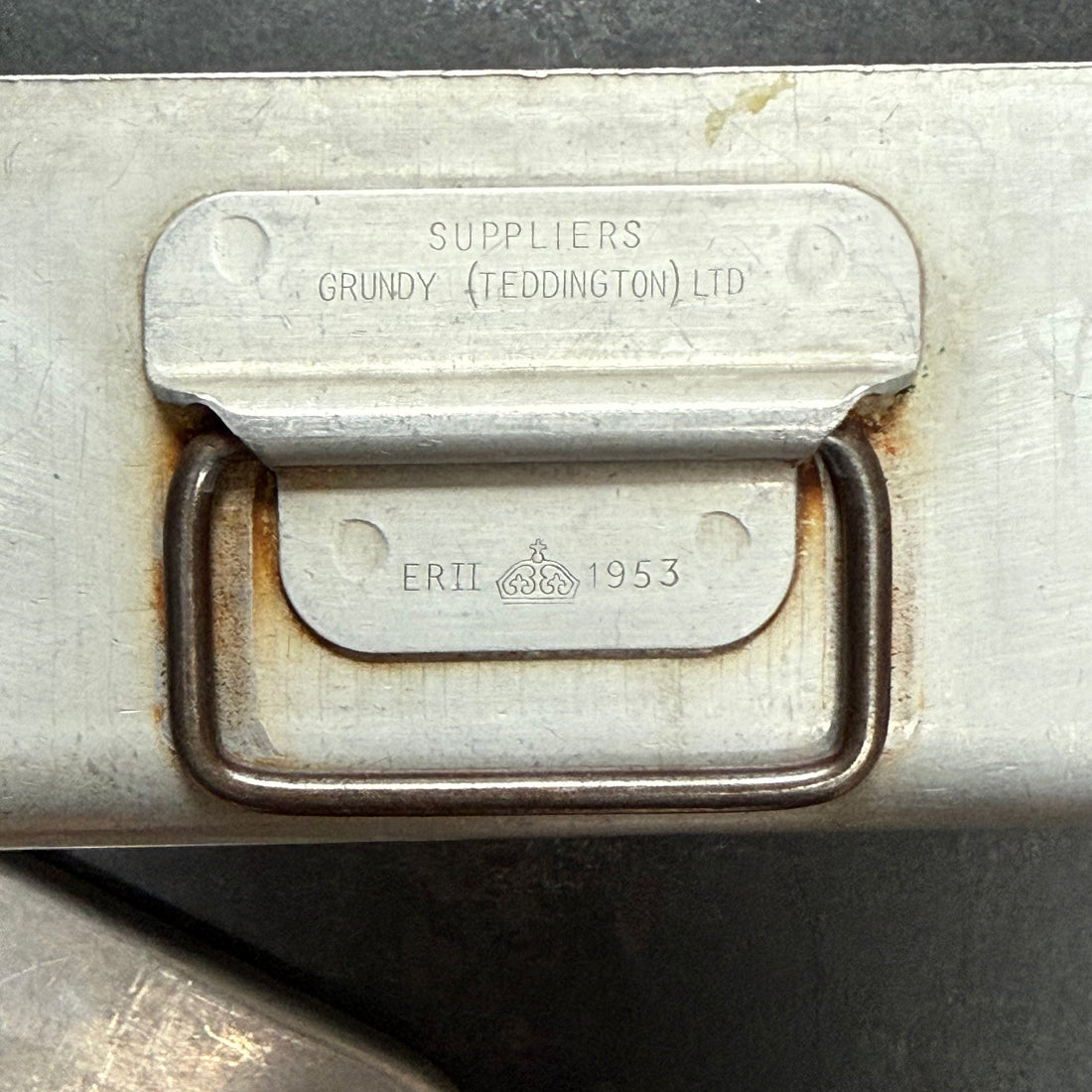 VINTAGE 1953 GRUNDY ALUMINIUM DINNER TRAY | SMALL WITH ONE HANDLE
