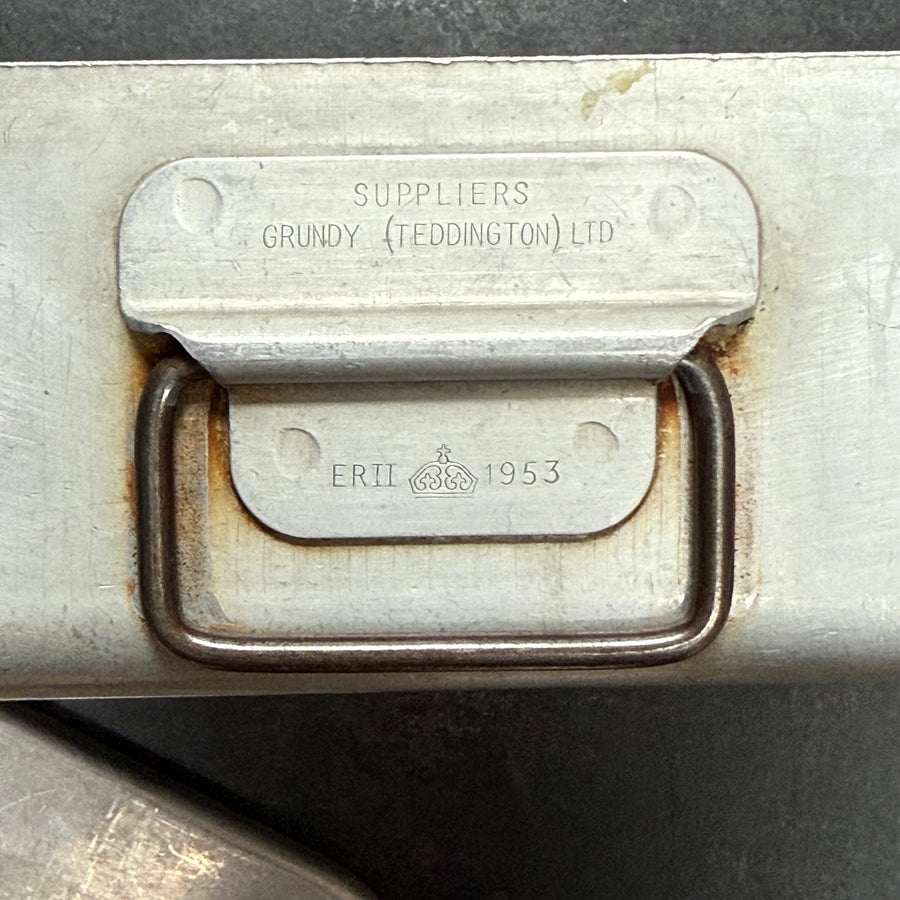VINTAGE 1953 GRUNDY ALUMINIUM DINNER TRAY | SMALL WITH ONE HANDLE