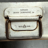 VINTAGE 1949 GRUNDY ALUMINIUM DINNER TRAY | LARGE WITH 2 HANDLES | A