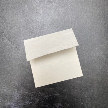 WHITE HANDMADE PAPER SQUARE ENVELOPE | SMALL