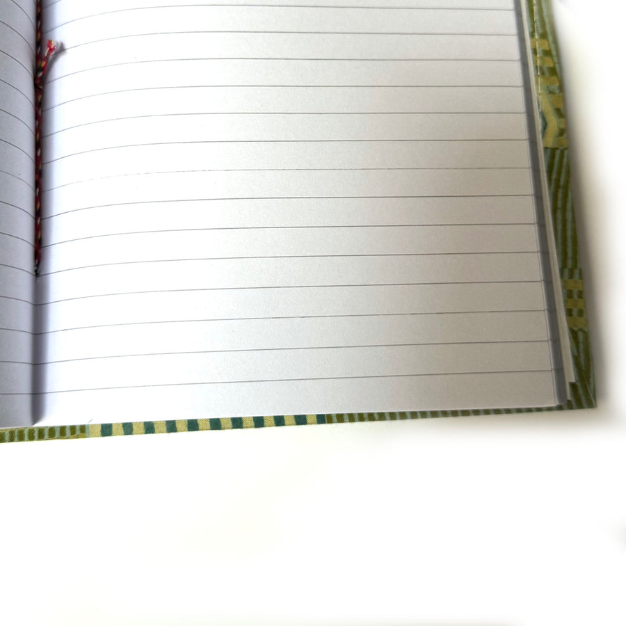 FABRIC COVERED NOTEBOOK | GREEN