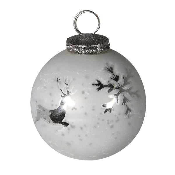 SNOWFLAKE GLASS BAUBLE NAME CARDHOLDERS