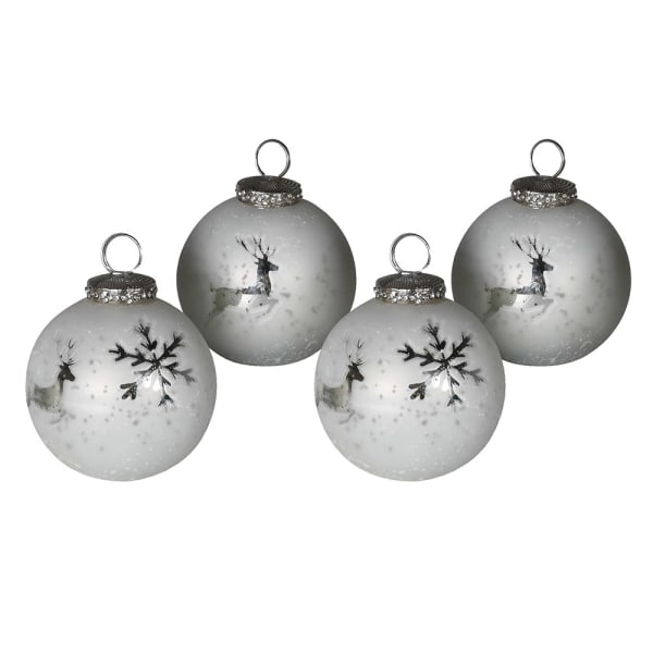 SNOWFLAKE GLASS BAUBLE NAME CARDHOLDERS