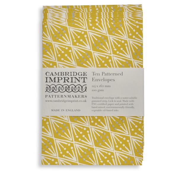 10 PATTERNED ENVELOPES | SELVEDGE MUSTARD