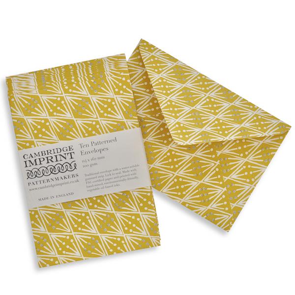 10 PATTERNED ENVELOPES | SELVEDGE MUSTARD