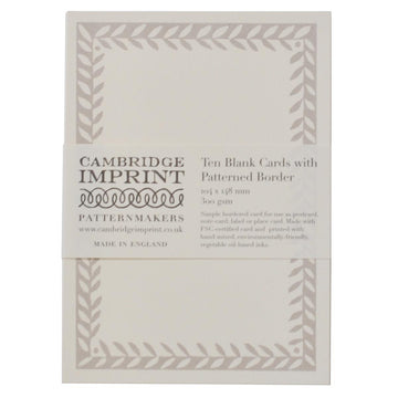 10 POSTCARDS WITH PATTERNED BORDER | PEARL GREY