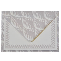 10 POSTCARDS WITH PATTERNED BORDER | PEARL GREY