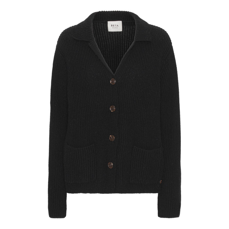 GOGO MONGOLIAN CASHMERE CARDIGAN JACKET | BLACK