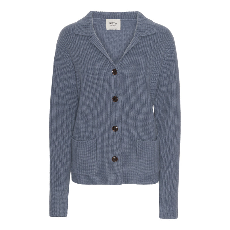 GOGO MONGOLIAN CASHMERE CARDIGAN JACKET | SLATE GREY