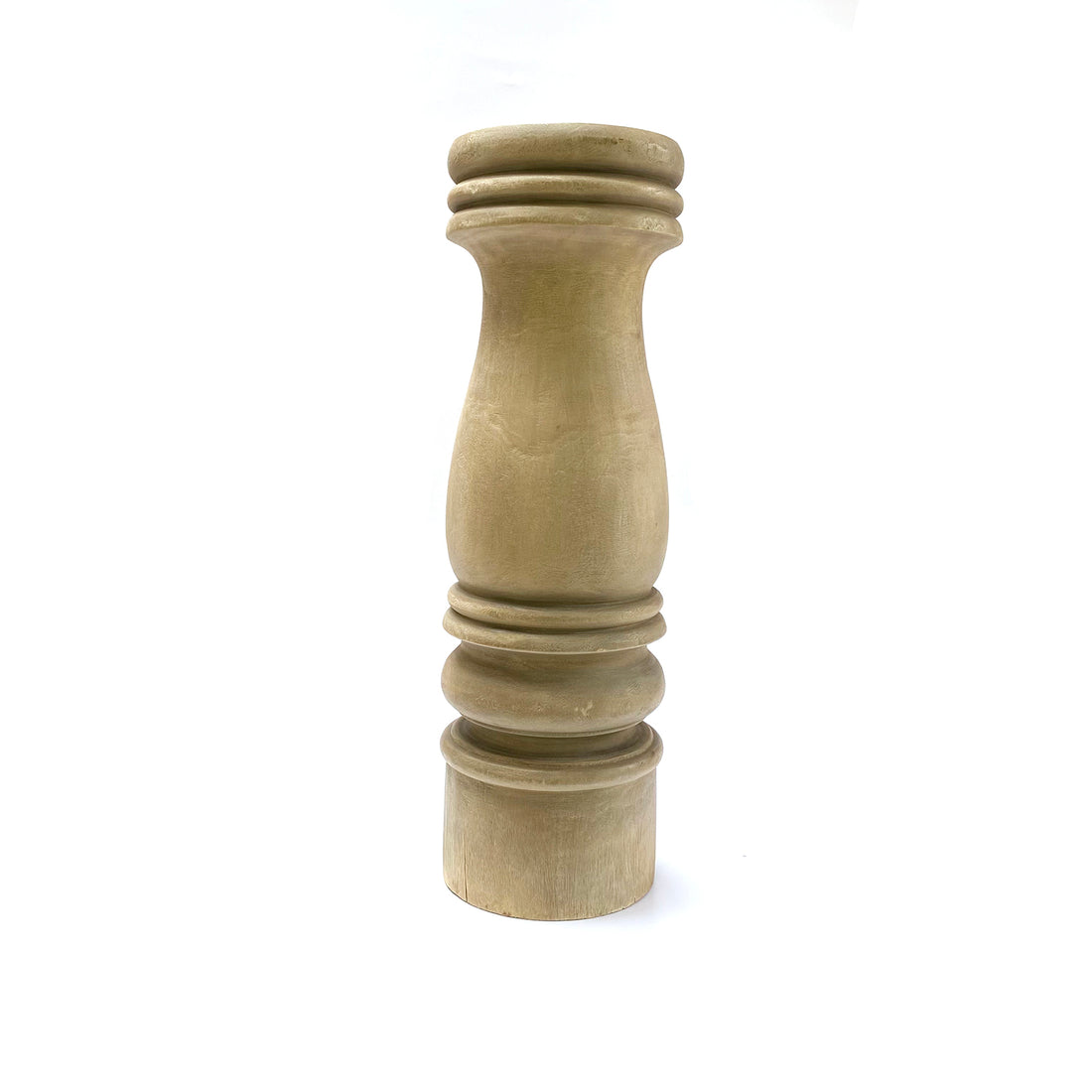 TURNED MAHOGANY CANDLE HOLDERS