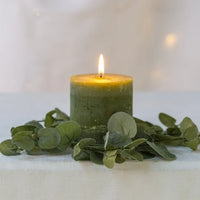 FROSTED EUCALYPTUS CANDLE RING