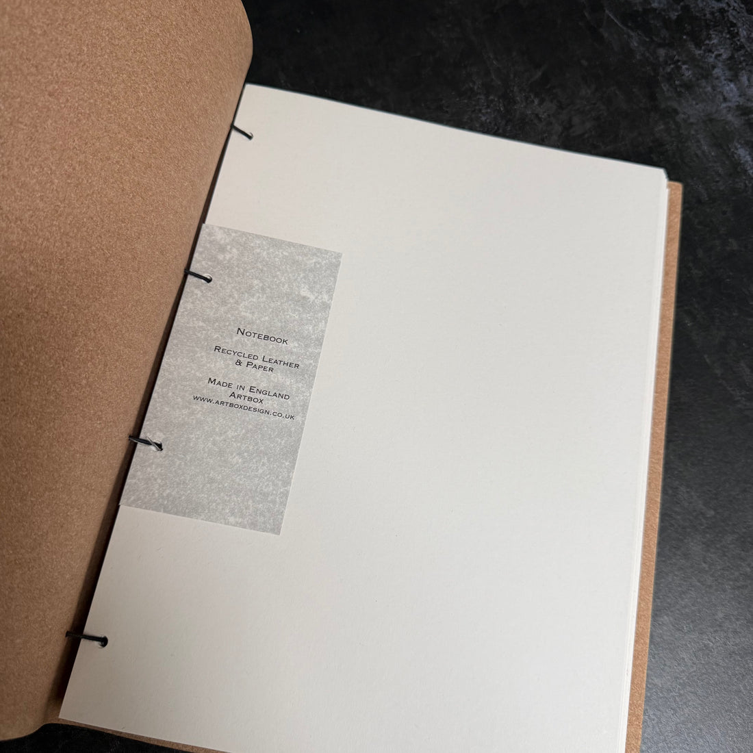 A4 PORTRAIT NOTEBOOK SKETCHBOOK RECYCLED LEATHER | GREEN | EX-DISPLAY