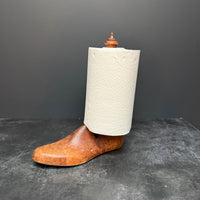 VINTAGE SHOE LAST KITCHEN ROLL HOLDER