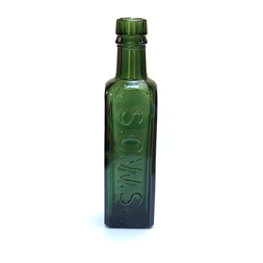 VINTAGE SHIELDHALL ESSENCE COFFEE & CHICORY GREEN BOTTLE