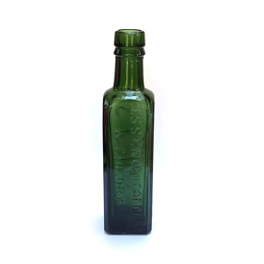 VINTAGE SHIELDHALL ESSENCE COFFEE & CHICORY GREEN BOTTLE