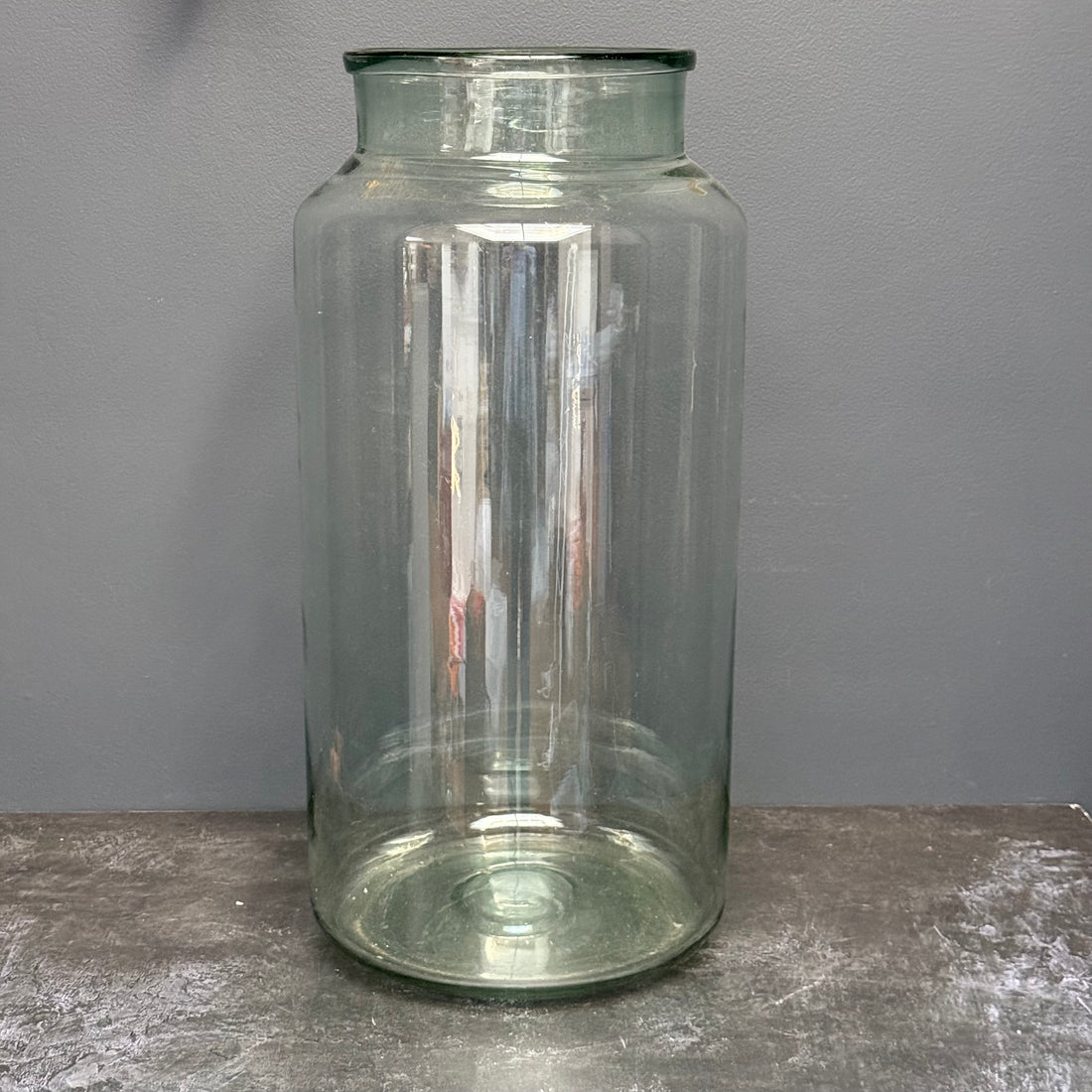 X-LARGE RECYCLED GLASS JAR VASE