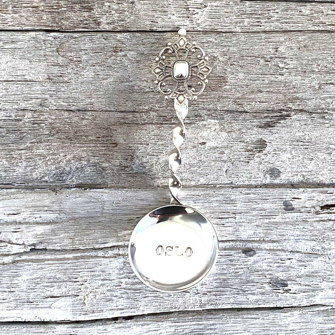 VINTAGE SILVER NORWAY KINGS CROSS OSLO SPOON