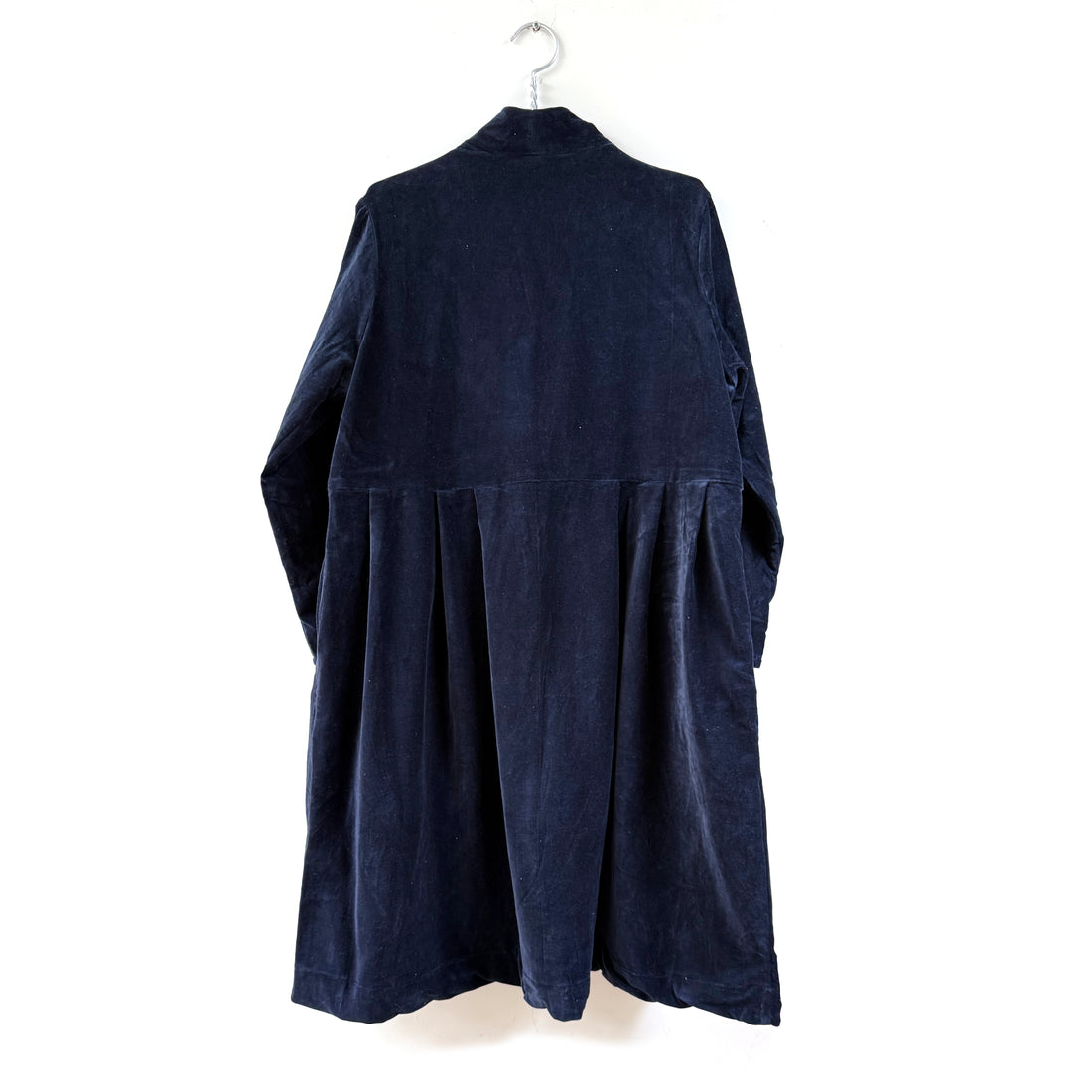VELVET DUSTER COAT |  NAVY BLUE