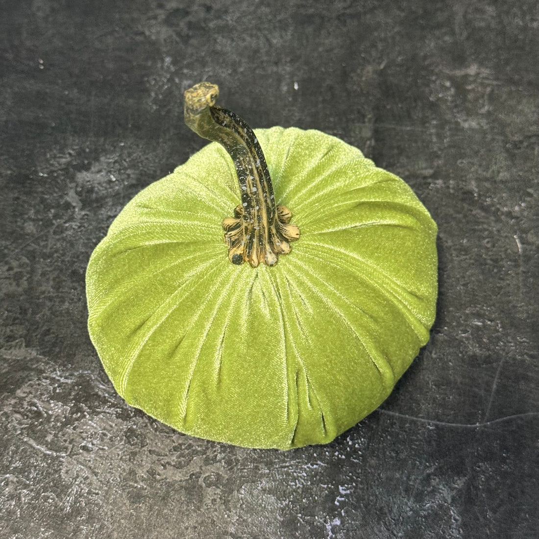 XSMALL VELVET DECORATIVE PUMPKIN | FERN