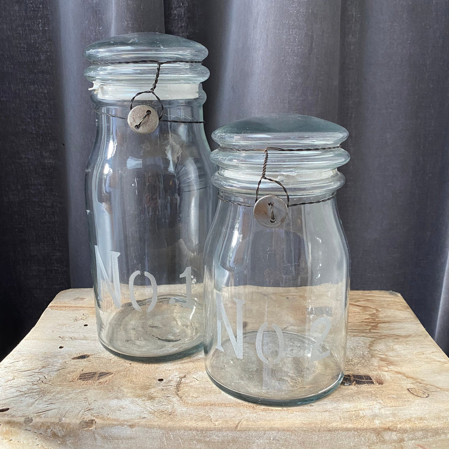 HOUSE DOCTOR DECORATIVE GLASS JARS